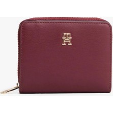Tommy Hilfiger Th Icon Orta Boy Fermuarlı Kapaklı Kadın Mor Cüzdan AW0AW17742VLP