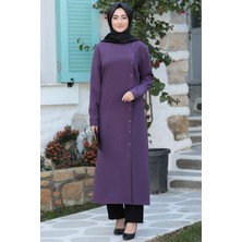Rümeysa Tesettür Takım Mor