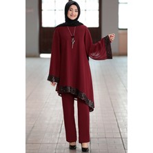 Işıl Tesettür Takım Bordo