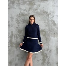 Asur Butik Kadın Polo Yaka Etekli Standart Beden Takım