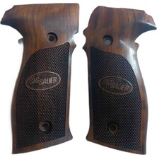 Sıg Sauer P226 Ahşap Lazer Işlemeli Kabze