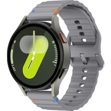 Samsung Galaxy Watch 7 Fe 40 mm Ile Uyumlu Dalgalı Dikiş Detaylı Silikon Saat Kordonu