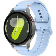 Samsung Galaxy Watch Active-Watch 3 41 mm Ile Uyumlu Dalgalı Dikiş Detaylı Silikon Saat Kordonu