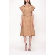 Devetüyü Poplin Gömlek Elbise 93528