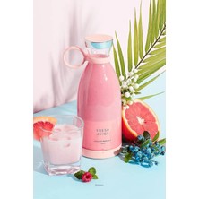 Taşınabilir 350 ml Şarjlı Smoothie Blender, Pembe Renkli, Kolay Kullanımlı