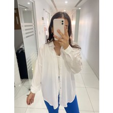 Oversize Salaş Gömlek Beyaz