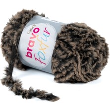 Foxfur Kürk Iplik 100 gr 50 Metre (Renk Kodu: 81) Koyu Kahve