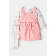 Kız Bebek Pembe Salopet Set