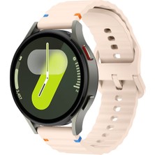 Samsung Galaxy Watch 6 43 mm Ile Uyumlu Dalgalı Dikiş Detaylı Silikon Saat Kordonu