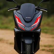 Honda Pcx 2021 - 2024 Uyumlu Geniş Far Üstü Film Kırmızı