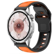 Huawei Watch Gt6 46MM Ile Uyumlu Çift Renkli Spor Silikon Kordon Nefes Alabilir Konforlu