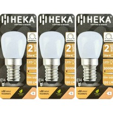 (3 Adet) Heka 2W (14W) 3000K (Sarı Işık) E14 Duylu (Ince Duy) Dim Edilebilir Soft LED Mini Ampul