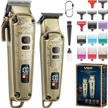 Profesyonel Erkek Bakım Seti, Elektrikli Sakal ve Saç Düzeltici, Yıkanabilir Özellikli