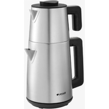 1.7 Lt Çelik Çay Makinesi, Sağlam ve Şık, Gri Renk, Dayanıklı Tasarım