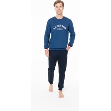 U.s. Polo Assn. 18943 Erkek Lacıvert Yuvarlak Yaka Uzun Kollu Pijama Takımı