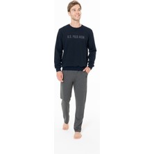 U.s. Polo Assn. 18934 Erkek Lacıvert Yuvarlak Yaka Uzun Kollu Pijama Takımı