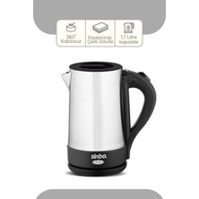 Kablosuz Paslanmaz Çelik Su Isıtıcı, Beyaz, Hızlı ve Pratik Kullanım