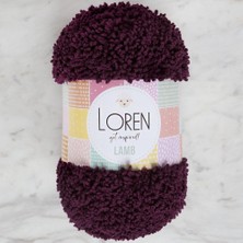 Loren Lamb Patlıcan Moru El Örgü Ipi - R015