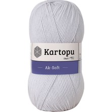 5 Adet Kartopu Aksoft Örgü Ipi K992 Alaska Gri