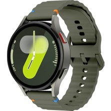 Samsung Galaxy Watch 6 43 mm Ile Uyumlu Dalgalı Dikiş Detaylı Silikon Saat Kordonu