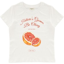 Be Kind Baskılı Baby Tee Crop Top