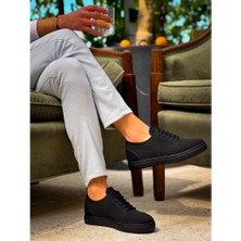 ZRN-101 Siyah Premium Triko Bağcıklı Günlük Erkek Ayakkabı