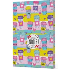 Kahve 10 - Yan Boyamalı Çizgili Defter