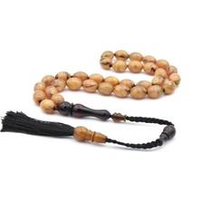 Usta Işi Sistemli Beyzi Kesim Hareli Bej Sıkma Kehribar Tesbih 081