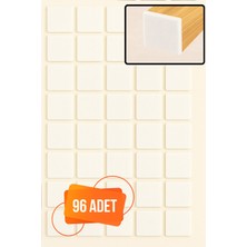 Yapışkanlı Mobilya Masa Sandalye Parke Zemin Ayak Koruyucu Kaydırmaz Keçesi 25 mm (96 Adet)