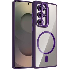 Samsung Galaxy S25 Ultra Uyumlu Kılıf Lens Korumalı Açılır Standlı Magsafe Destekli Çizilmez Kapak