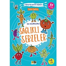Ilk Kelimelerle Sağlıklı Sebzeler Yapıştır-Boya-Öğren