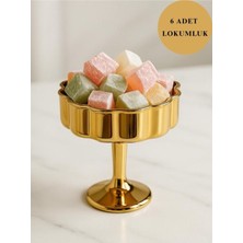 Altın 6'lı Lokumluk ve Reçellik Seti, Şık Sunum ve Ikram Kabı Seçeneği