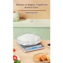 Dijital Hassas Terazi, 2000 G/0,1 G, Mutfak ve Kuyumcu Kullanımı Için Ideal