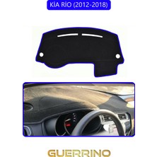 Kia Rio 2012-2018TORPİDO Koruma Halısı Mavi Kenar