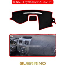 Renault Symbol (2012+) Uzun Torpido Koruma Halısı Kırmızı Kenar