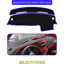 Mercedes Vito W447 2014-2021TORPİDO Koruma Halısı Mavi Kenar