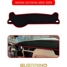 Skoda Octavia (2013-2019)TORPİDO Koruma Halısı Kırmızı Kenar