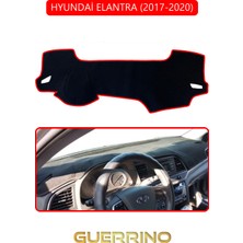 Hyundai Elantra 2017-2020TORPİDO Koruma Halısı Kırmızı Kenar