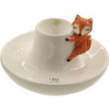 Bej Tilki Yumurtalık, 16X9 Cm, Şık ve Kullanışlı Ev Dekoru