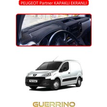 Peugeot Partner Kapaklı Ekranlıtorpido Koruma Halısı Kırmızı Kenar