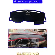 Kia Sportage 2018-2021TORPİDO Koruma Halısı Mavi Kenar