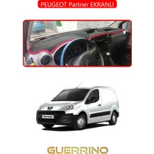 Peugeot Partner Ekranlıtorpido Koruma Halısı Kırmızı Kenar