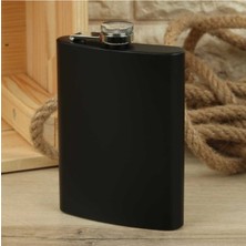 Şık Siyah Paslanmaz Çelik Matara 8 Oz (236 Ml) Içecek Şişesi