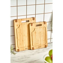 Çiftli Ahşap Kesme Tahtası, 28/33CM, Kahverengi