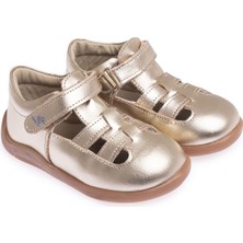 Babywalk Kız Bebek Sandalet Deri Cırt Cırtlı