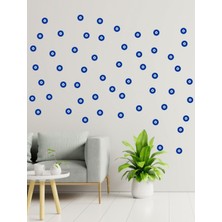 Nazar Boncuğu Duvar Sticker Etiket 4 cm 100 Adet