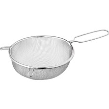 Paslanmaz Çelik Süzgeç 20 cm Metal Mutfak Eleği ve Süzgeci