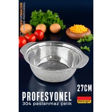 Paslanmaz Çelik Kevgir, 27 Cm, Profesyonel, Dayanıklı ve Hafif Süzgeç
