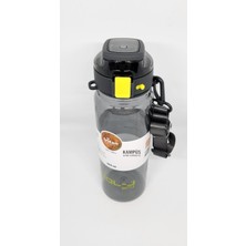 900ML Siyah Tritan Matara, Askılı, Kilitli, Dayanıklı ve Şık Tasarım