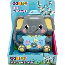 Gokidy Sesli ve Eğitici Bebek Oyuncağı – Işıklı, Hayvan Sesli, 12 Ay ve Üzeri Çocuklar Için - Fil